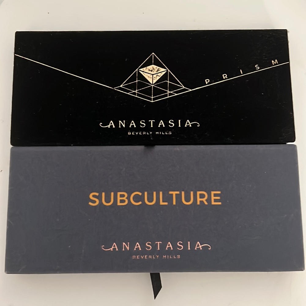 2 anastasia Beverly Hills palettes, prism and subculture